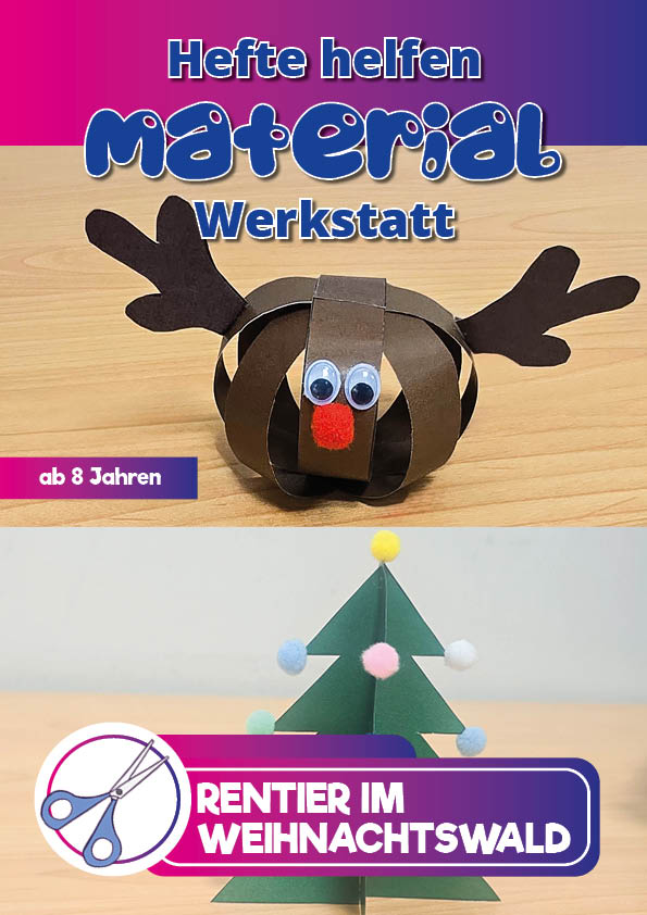 Rentier im Weihnachtswald
